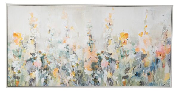 Canvas Romimex polystyrene MDF Wood Floral 120 x 60 x 3 cm