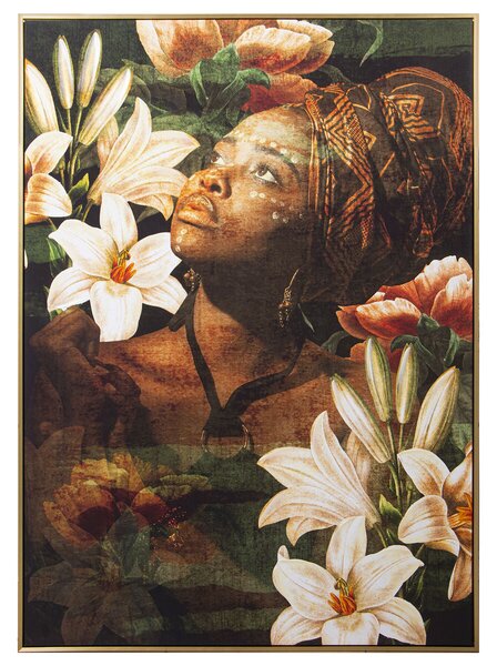 Painting Alexandra House Living Wood Flowers Lady 100 x 4 x 140 cm