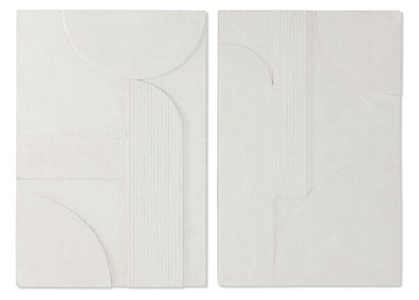 Wall Decoration Home ESPRIT White Modern 80 x 5 x 120 cm (2 Units)