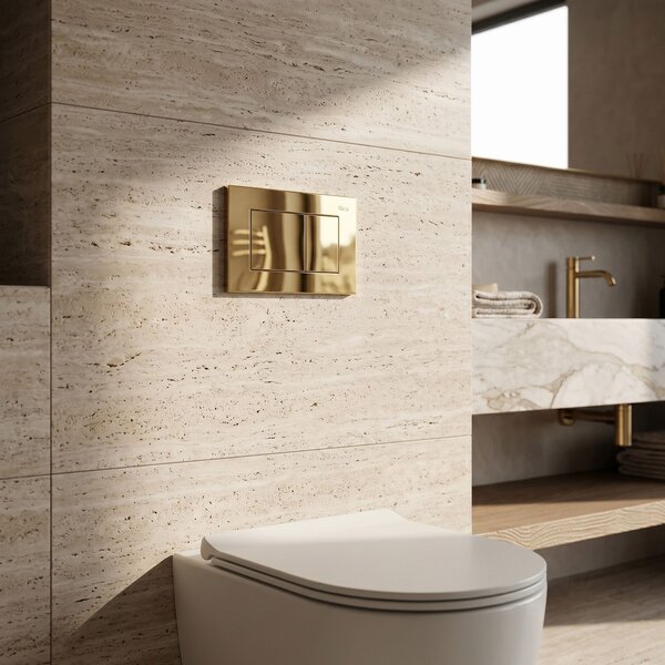Toilet Flush Button Rea J K011A-Q and Slim 024N Gold
