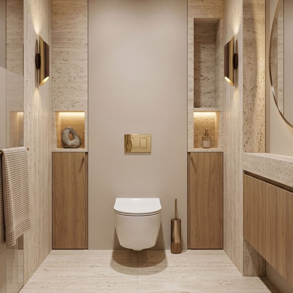 Toilet Flush Button Rea J K011A-Q and Slim 024N Gold