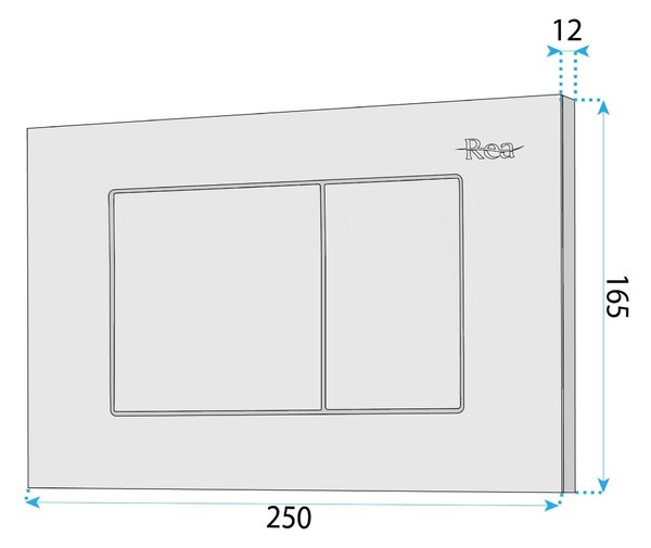 Toilet Flush Button Rea J K011A-Q and Slim 024N Satin
