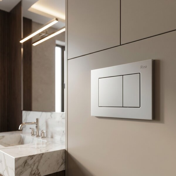 Toilet Flush Button Rea J K011A-Q and Slim 024N Satin