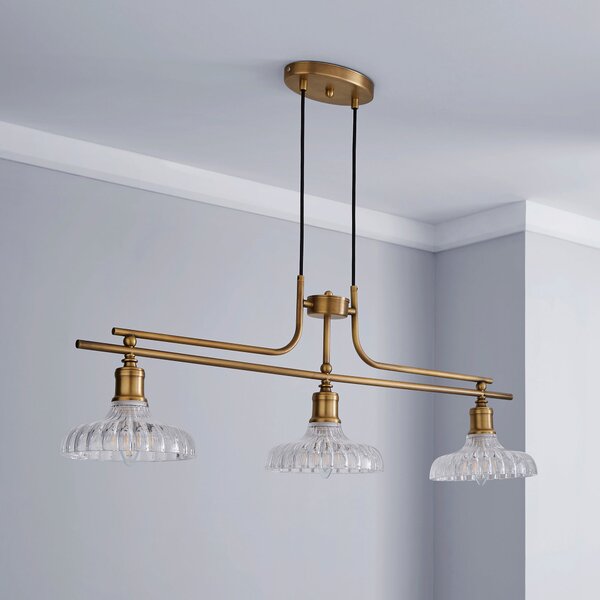 Colt Antique Brass 3 Light Diner Ceiling Light