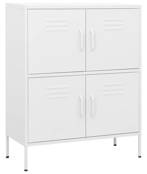 Storage Cabinet White 80x35x101.5 cm Steel