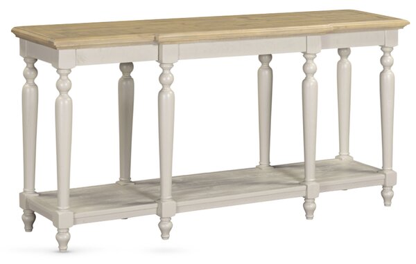 Chilton 165cm Wooden Console Table - Grey And Natural