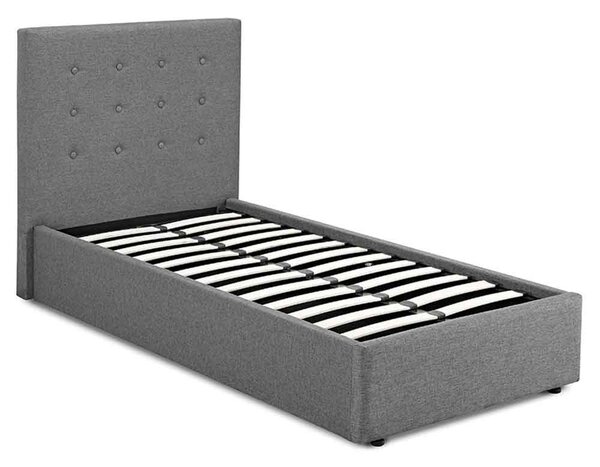 Lacer Fabric Single Bed - Grey