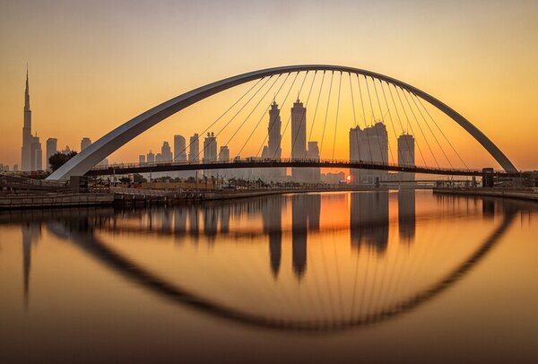 Photography Sunrise at the Dubai Water Canal, Mohammed Shamaa