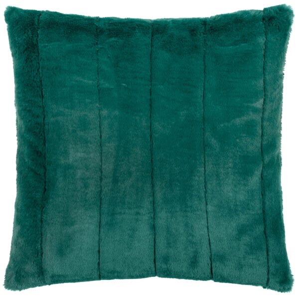 Paoletti Empress Faux Fur 55cm x 55cm Filled Cushion Emerald