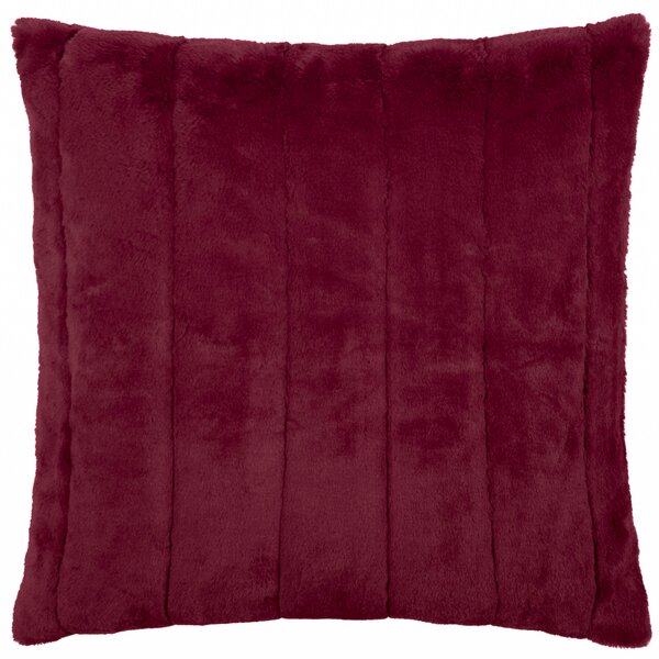Paoletti Empress Faux Fur 55cm x 55cm Filled Cushion Ruby