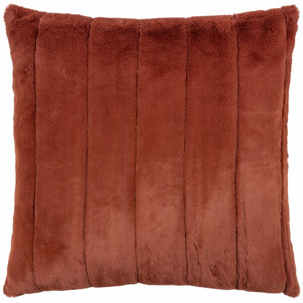 Paoletti Empress Faux Fur 45cm x 45cm Filled Cushion Rust