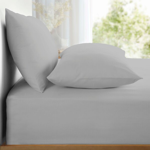 Appletree Pure Cotton Pair of Housewife Pillowcase Silver