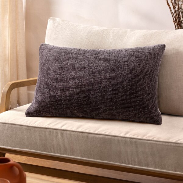 Yard Osaka Chenille 40cm x 60cm Filled Boudoir Flint Grey