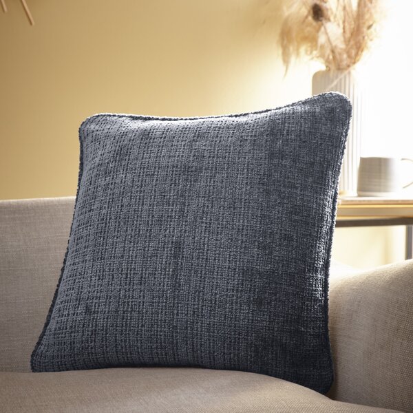 Appletree Alba 43cm x 43cm Soft Touch Chenille Filled Cushion Charcoal