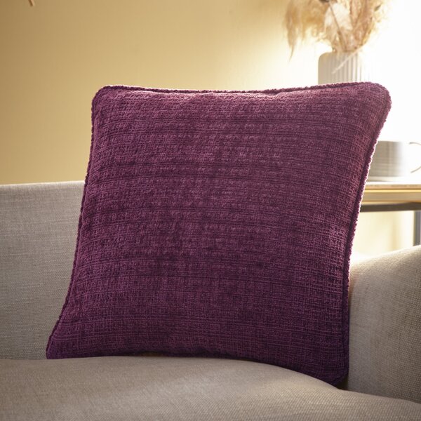 Appletree Alba 43cm x 43cm Soft Touch Chenille Filled Cushion Wine