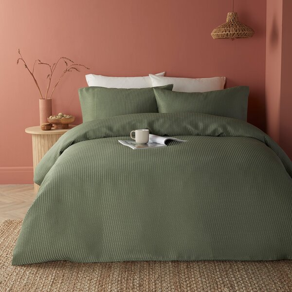 Serene Lindly Duvet Cover Bedding Set Dark Green New Green