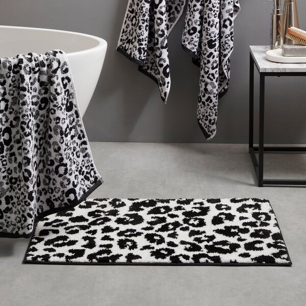 Fusion Animal Anti Slip 50cm x 80cm Bath Mat Black