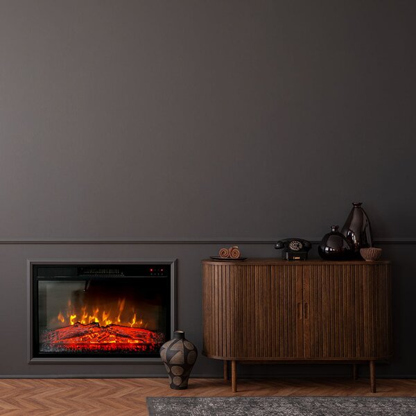 ElectricSun Electric Fireplace Insert 23 inch, Electric Log Burner, with Sound Effect, 3 Colour, with APP, W59xH44cm