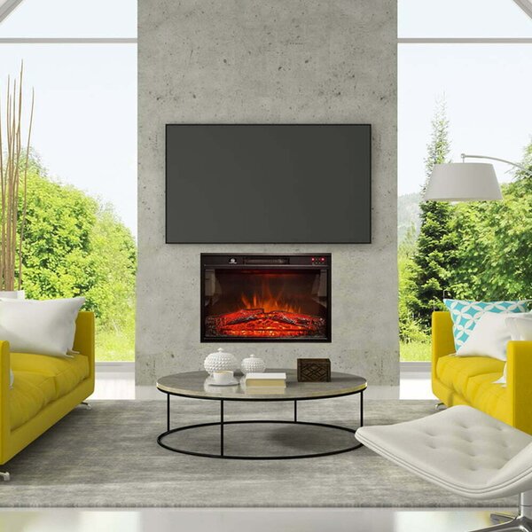 ElectricSun Electric Fireplace Insert 23 inch, Electric Log Burner, with Sound Effect, 3 Colour, with APP, W59xH44cm