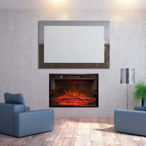 ElectricSun Electric Fireplace Insert 23 inch, Electric Log Burner, with Sound Effect, 3 Colour, with APP, W59xH44cm