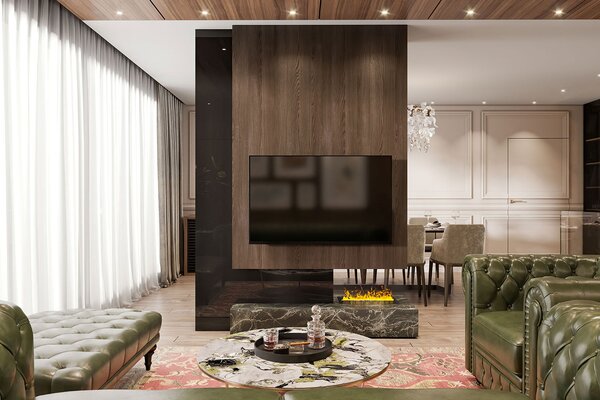 Built-in 3D Electric Fireplace Insert with Water Vapour, LED, with APP, ElectricSun MISTique small 60 cm