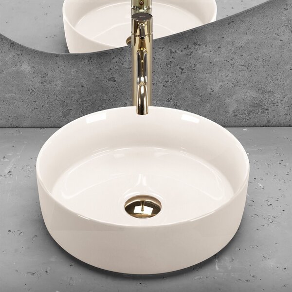 Countertop Basin Rea SAMI ECRU SHINY