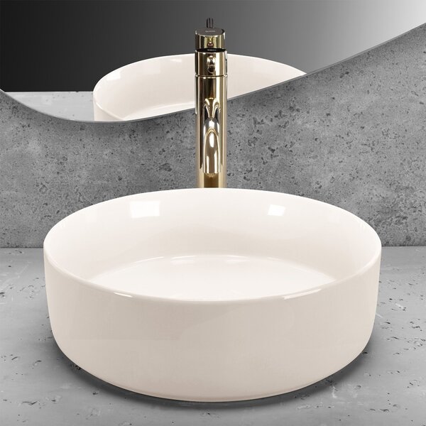 Countertop Basin Rea SAMI ECRU SHINY