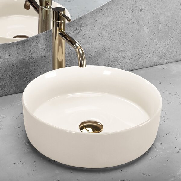 Countertop Basin Rea SAMI ECRU SHINY