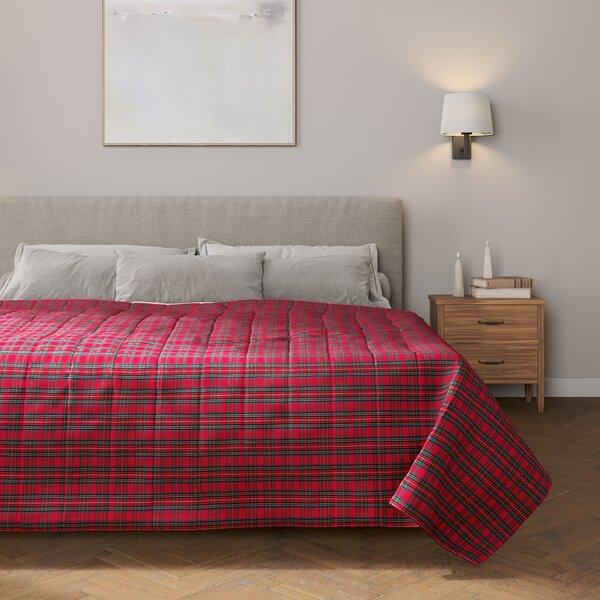 Stripe quilted throw