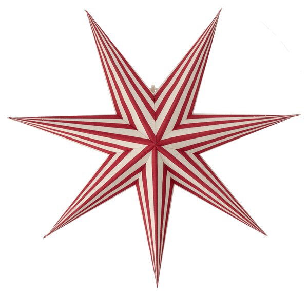 Scandi Living Bare advent star white-red stripes 60 cm