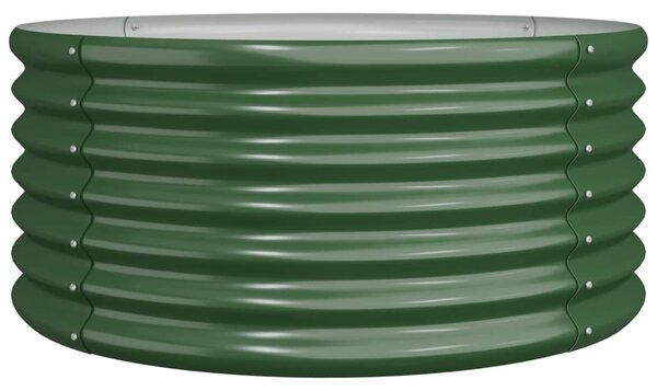 Garden Planter Powder-coated Steel 80x80x36 cm Green