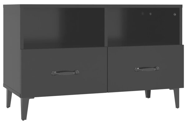 TV Cabinet Black 80x36x50 cm Engineered Wood