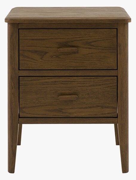 Alma 2 Drawer Bedside Table in Walnut