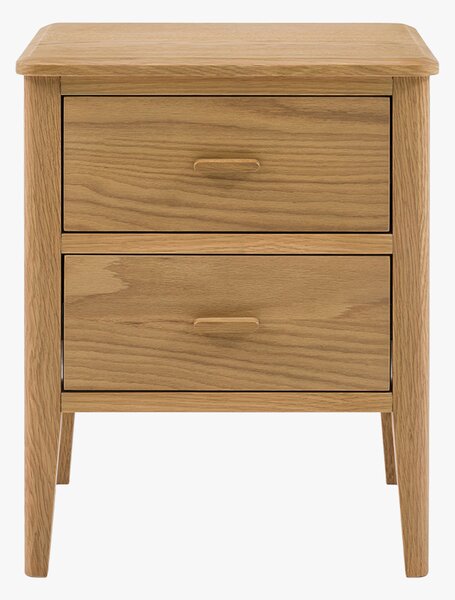 Alma 2 Drawer Bedside Table in Natural