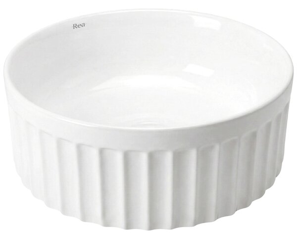Set: Wall-hung toilet bowl + Countertop washbasin Rea Duo White