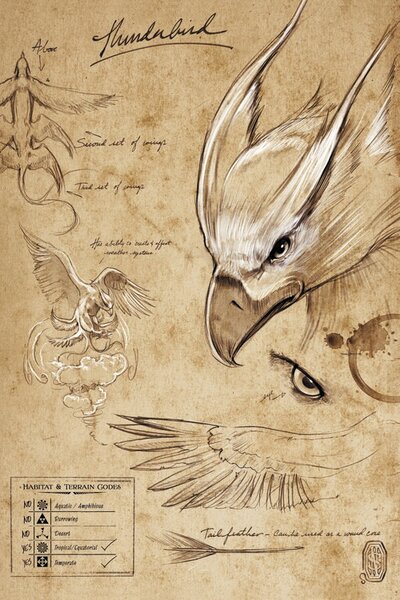 Art Poster Fantastic Beasts -Thunderbird, (26.7 x 40 cm)