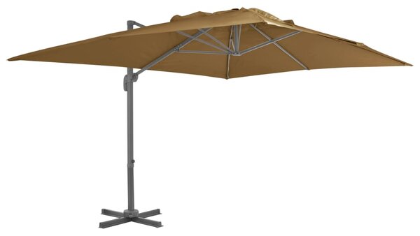 Garden Parasol with Portable Base Taupe