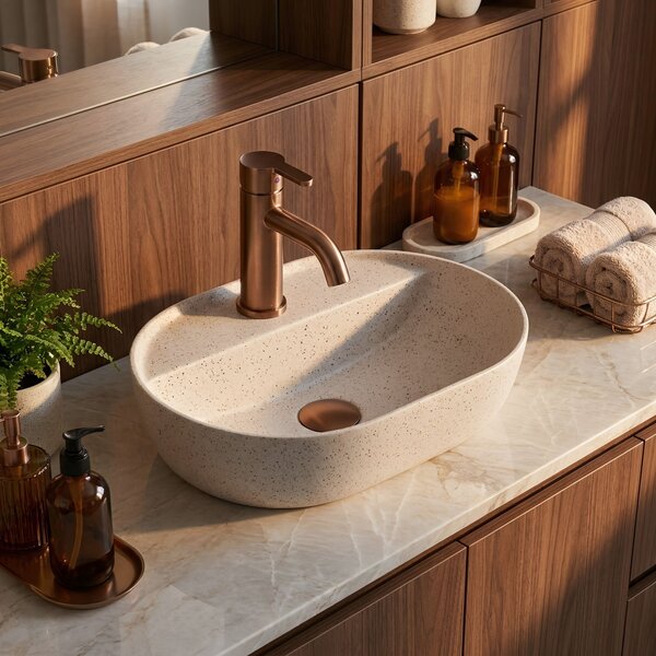 Countertop washbasin REA Aura 42 Sandy