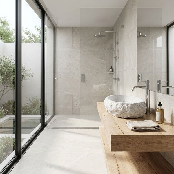 Countertop Basin Rea Mika Light Grey