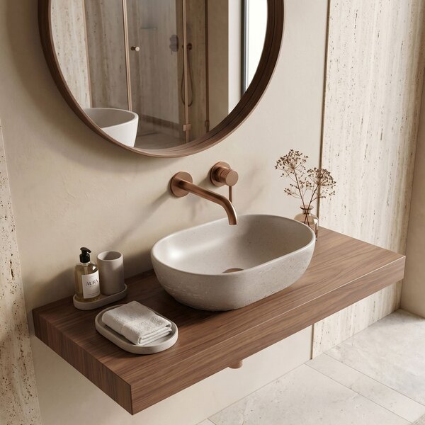 Countertop Basin Rea Mira Greige