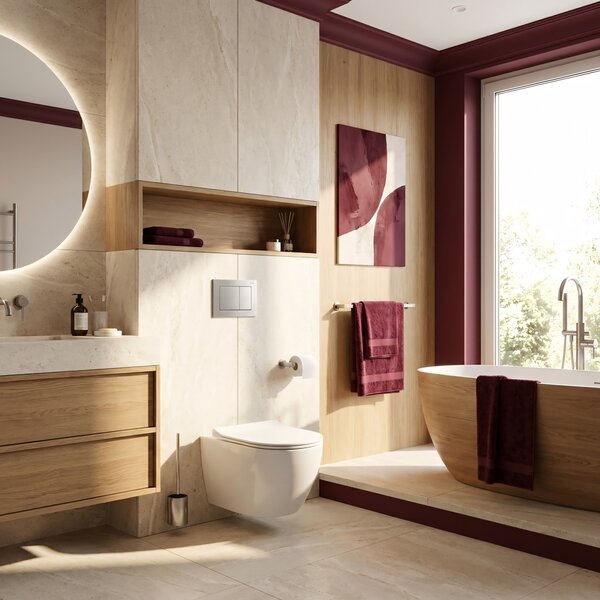 Toilet Flush Button Rea J K011A-Q and Slim 024N Satin