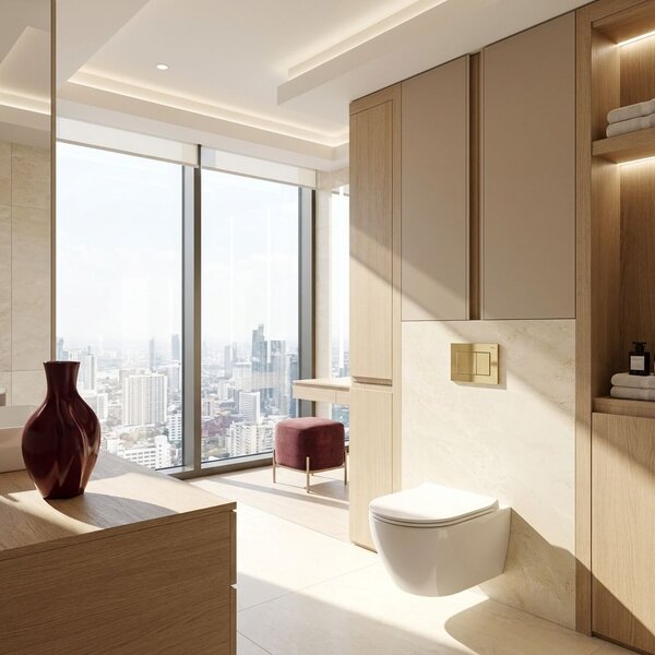 Toilet Flush Button Rea J K011A-Q and Slim 024N Gold