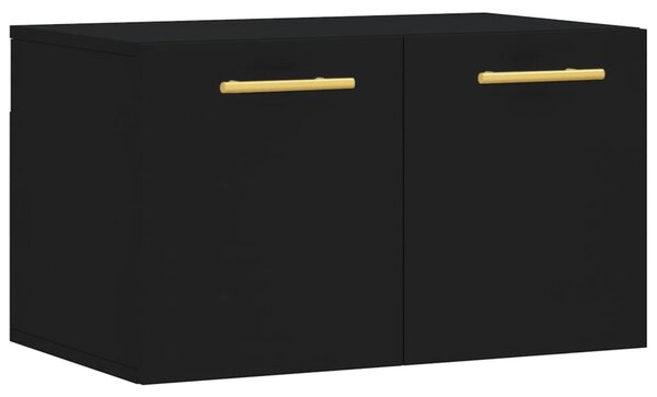 Wall Cabinet Black 60x36.5x35 cm Engineered Wood