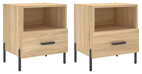 Bedside Cabinets 2 pcs Sonoma Oak 40x35x47.5 cm Engineered Wood