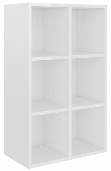 Book Cabinet/Sideboard High Gloss White 66x30x98 cm Engineered Wood