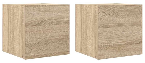 Wall Mounted TV Cabinets 2 pcs Sonoma Oak 30.5x30x30 cm