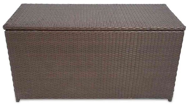 Garden Storage Box Brown 120x50x60 cm Poly Rattan