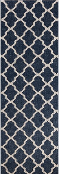 Cottage blue/wool 60x180cm rug