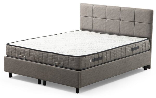 Avelon Fabric Ottoman Storage Small Double Bed in Light Grey