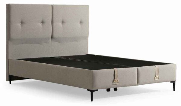 Liroth Fabric Ottoman Storage Small Double Bed in Beige